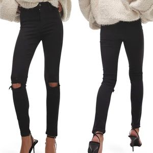 Topshop Moto Jamie Moto High Waist Skinny Ripped Jeans